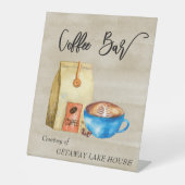 コーヒーバーステーション短期レンタルペデスタルSig 台座サイン (正面)