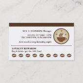 コーヒーバーストカフェロイヤリティ ロイヤリティカード (裏面)