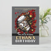 コーヒーバースト – はっきりしたおよびよくはしゃぐ誕生日 招待状 (スタンド正面)