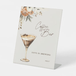 コーヒーバーブライダルシャワーエスプレッソマルティーニ 台座サイン