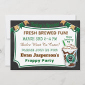 コーヒーバーラテ誕生祝い招待状 招待状 (正面)