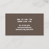 コーヒーバーロイヤリティカード ロイヤリティカード (裏面)