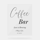 コーヒーバー ウェディング ブライダルシャワー アクリルサイン (正面)