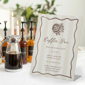 コーヒーバー、カフェドリンクメニューの看板 台座サイン