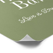 コーヒーバー サージュグリーン ウェディングシャワー ポスター (角)