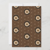 コーヒーバー ブライダルシャワーのためのゴールドスクリプト 招待状 (裏面)