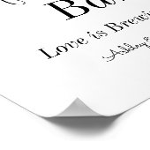 コーヒーバー ブラック ホワイト ウェディングシャワー ポスター (角)