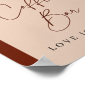 コーヒーバー ラブ イズ ブリュイング ブライダルシャワー ポスター (角)