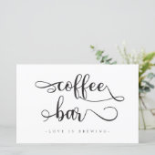 「コーヒーバー」白黒書結婚のサイン (スタンド正面)