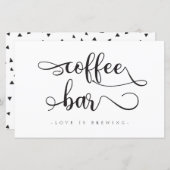 「コーヒーバー」白黒書結婚のサイン (正面/裏面)