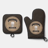 コーヒーバー 鍋つかみ&鍋敷きセット (正面)