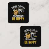 コーヒーバ食べグルが幸せになる スクエア名刺 (正面/裏面)