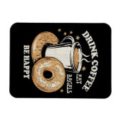 コーヒーバ食べグルが幸せになる マグネット (横)