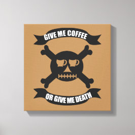 コーヒーパイレーツスカルとクロスボーンプリント キャンバスプリント