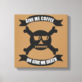 コーヒーパイレーツスカルとクロスボーンプリント キャンバスプリント