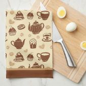コーヒーパターンキッチンタオル キッチンタオル (四つ折り)