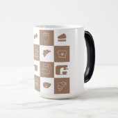 コーヒーパターン付きカップ モーフィングマグカップ (正面右)