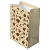 コーヒーパターン抱き枕 ミディアムペーパーバッグ (裏面アングル)