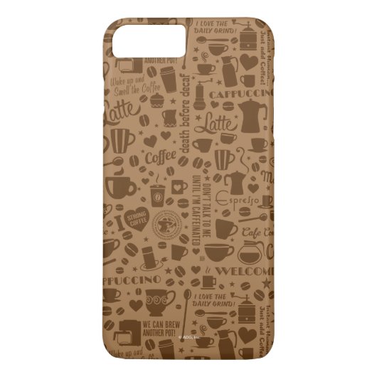 コーヒーパターン正方形 Case-Mate iPhoneケース (裏面)