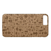 コーヒーパターン正方形 Case-Mate iPhoneケース (裏面(横))