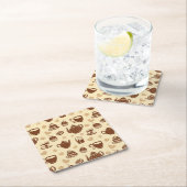 コーヒーパターン紙コースター スクエアペーパーコースター (インサイチュ)