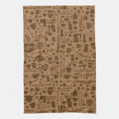 コーヒーパターン キッチンタオル (縦)