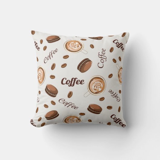 コーヒーパターン クッション (正面)
