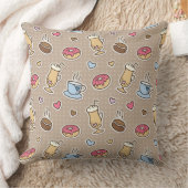 コーヒーパターン クッション (ブランケット)