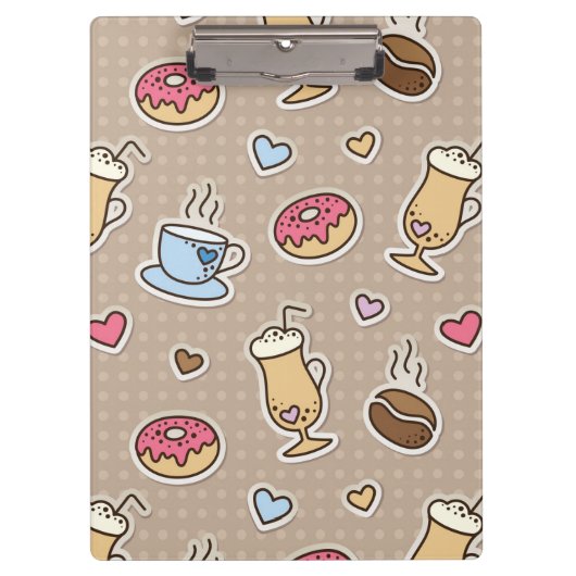 コーヒーパターン クリップボード (正面)