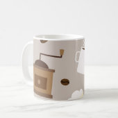 コーヒーパターン コーヒーマグカップ (正面左)