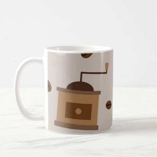 コーヒーパターン コーヒーマグカップ (左)