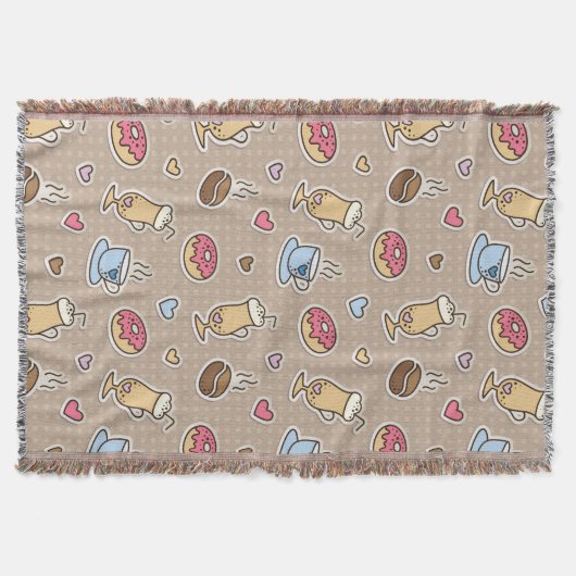 コーヒーパターン スローブランケット (正面)