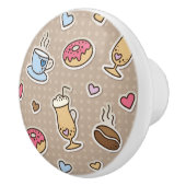 コーヒーパターン セラミックノブ (右)