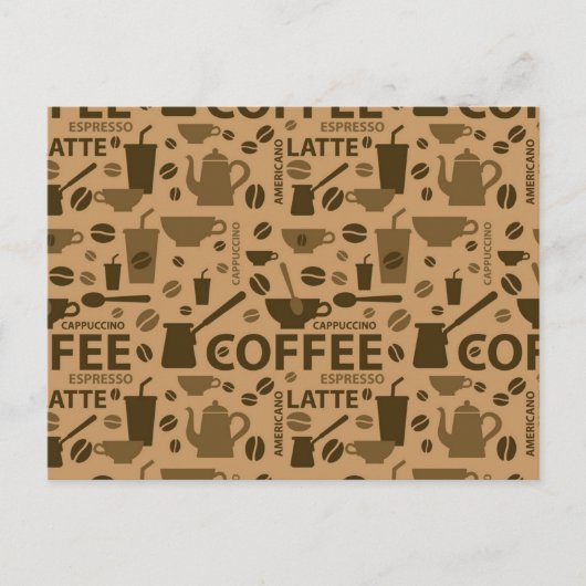 コーヒーパターン ポストカード (正面)