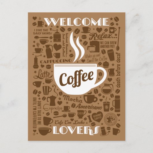 コーヒーパターン ポストカード (正面)