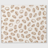 コーヒーパターン ラッピングペーパー (フラット)