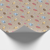 コーヒーパターン ラッピングペーパー (角)