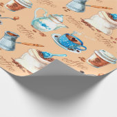 コーヒーパターン ラッピングペーパー (角)