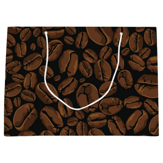 コーヒーパターン ラージペーパーバッグ (正面)