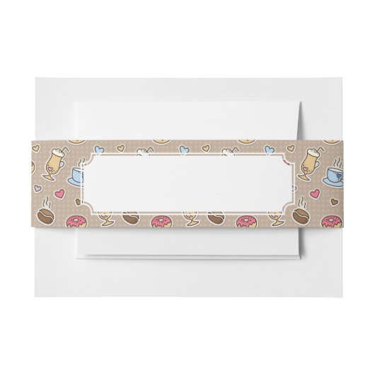 コーヒーパターン 招待状ベリーバンド (正面例)