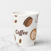 コーヒーパターン 紙コップ (左)