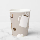 コーヒーパターン 紙コップ (左)