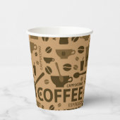 コーヒーパターン 紙コップ (左)