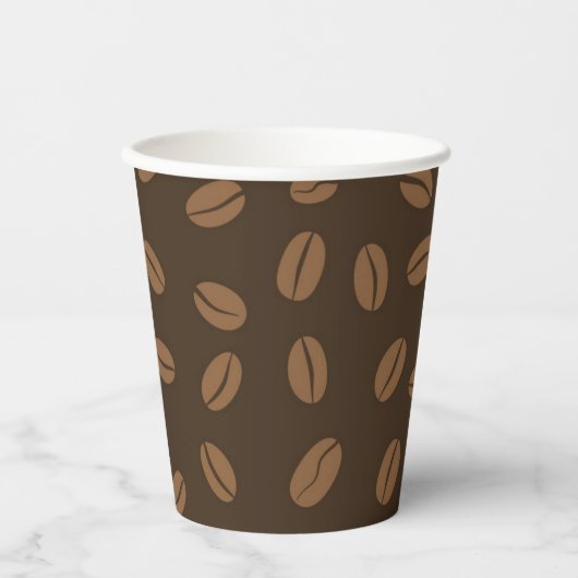 コーヒーパターン 紙コップ (正面)
