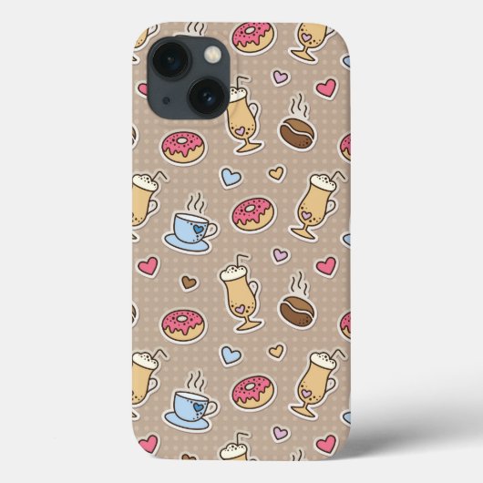コーヒーパターン Case-Mate iPhoneケース (裏面)