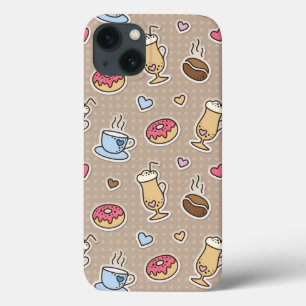 コーヒーパターン iPhone 13ケース