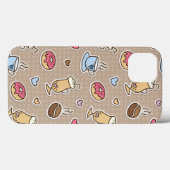 コーヒーパターン Case-Mate iPhoneケース (裏面 (横))