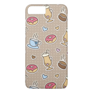 コーヒーパターン iPhone 8 PLUS/7 PLUSケース
