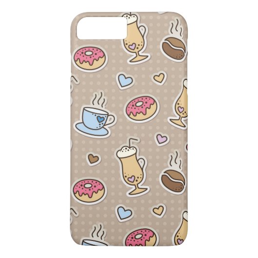 コーヒーパターン Case-Mate iPhoneケース (裏面)