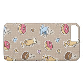 コーヒーパターン Case-Mate iPhoneケース (裏面(横))
